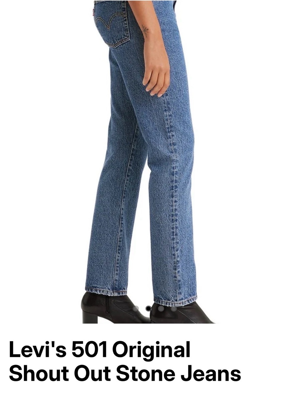 Levi's High-Rise Straight Leg Jeans in Medium Blue